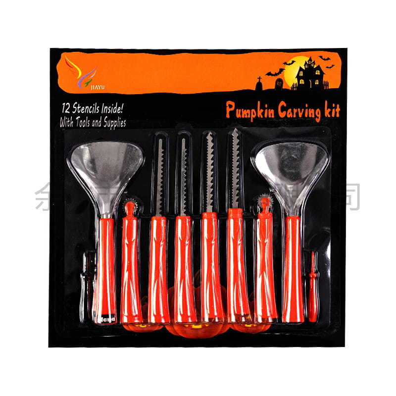 JYB10012 B Series Pumpkin Carving Tools Luxury 10-Piece Set