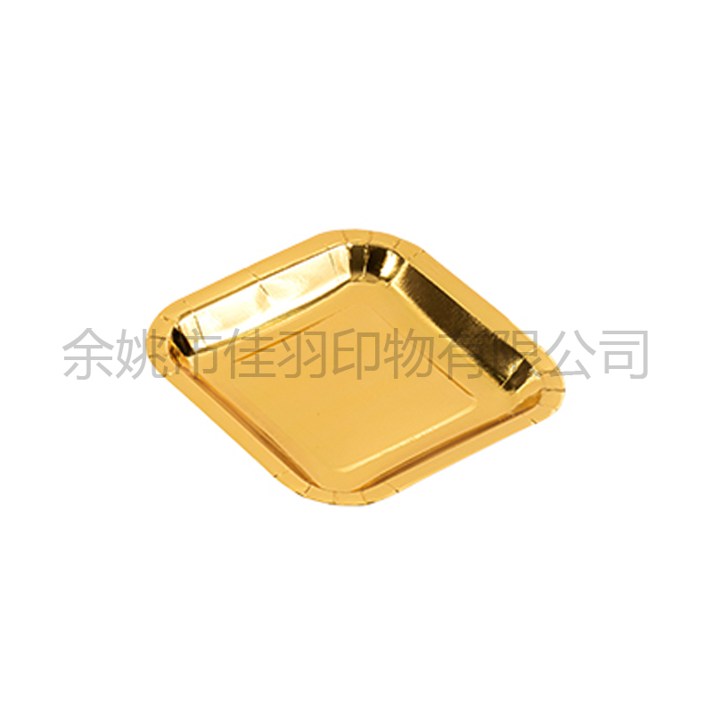 8 Inch Gold Square Paper Plate ( 8 Inch Square Plate Φ19.8)