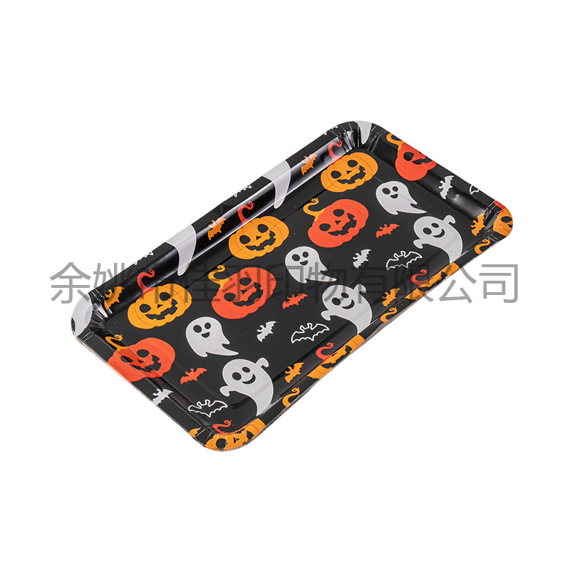 Halloween Set (Rectangular Paper Plate) (Plate Length 30.6 Width 18.6)